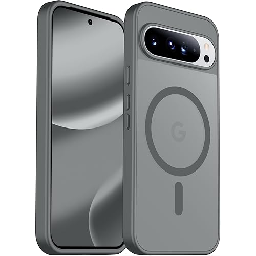 SPIDERCASE Magnetic for Google Pixel 10 Pro XL Case, Military Grade Drop Protection Slim Translucent Matte Shockproof Anti-Fingerprint Phone Case for Pixel 10 Pro XL,Gray