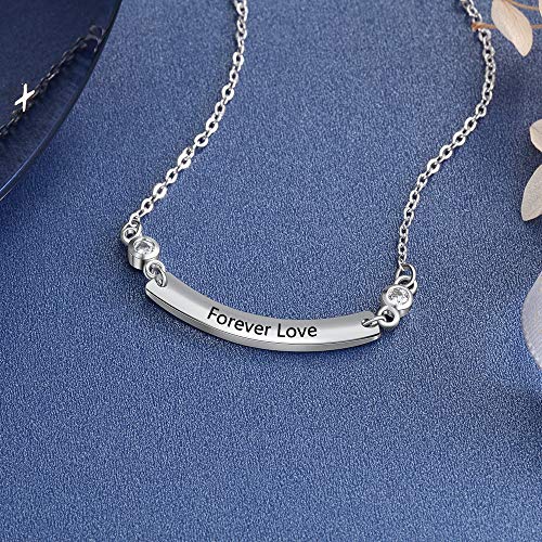 Colliers et pendentifs avec nom gravé personnalisé : bijoux incurvés