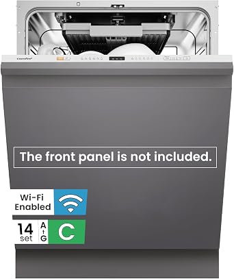 COMFEE' Fully Integrated Dishwasher, 14 Place Settings, Wi-Fi, Built-In [Energy Class C]
