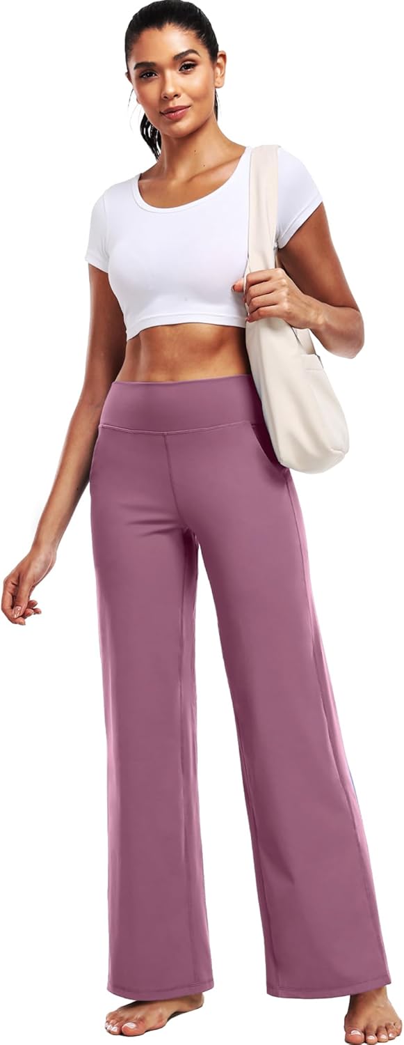 CADMUS Thick Yoga Pants for Women Wide Leg Trousers High Waist Stretch Casual Lounge - Image 3