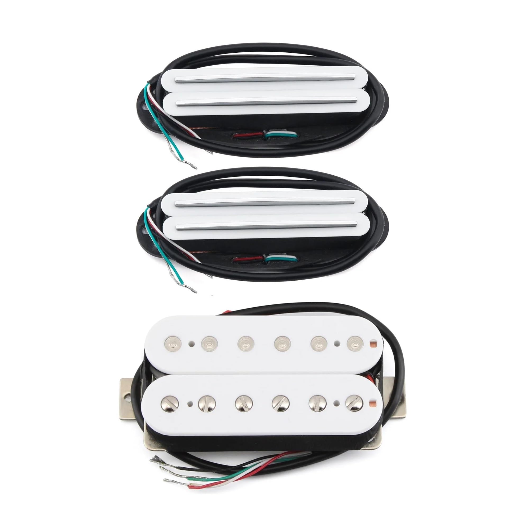3 Częściowy Biały Zestaw Przetworników Alnico 5 Mini Dual Track Hue Coil Do Gitar Elektrycznych SSH HSS ST Przetwornik Do Gitary Elektrycznej