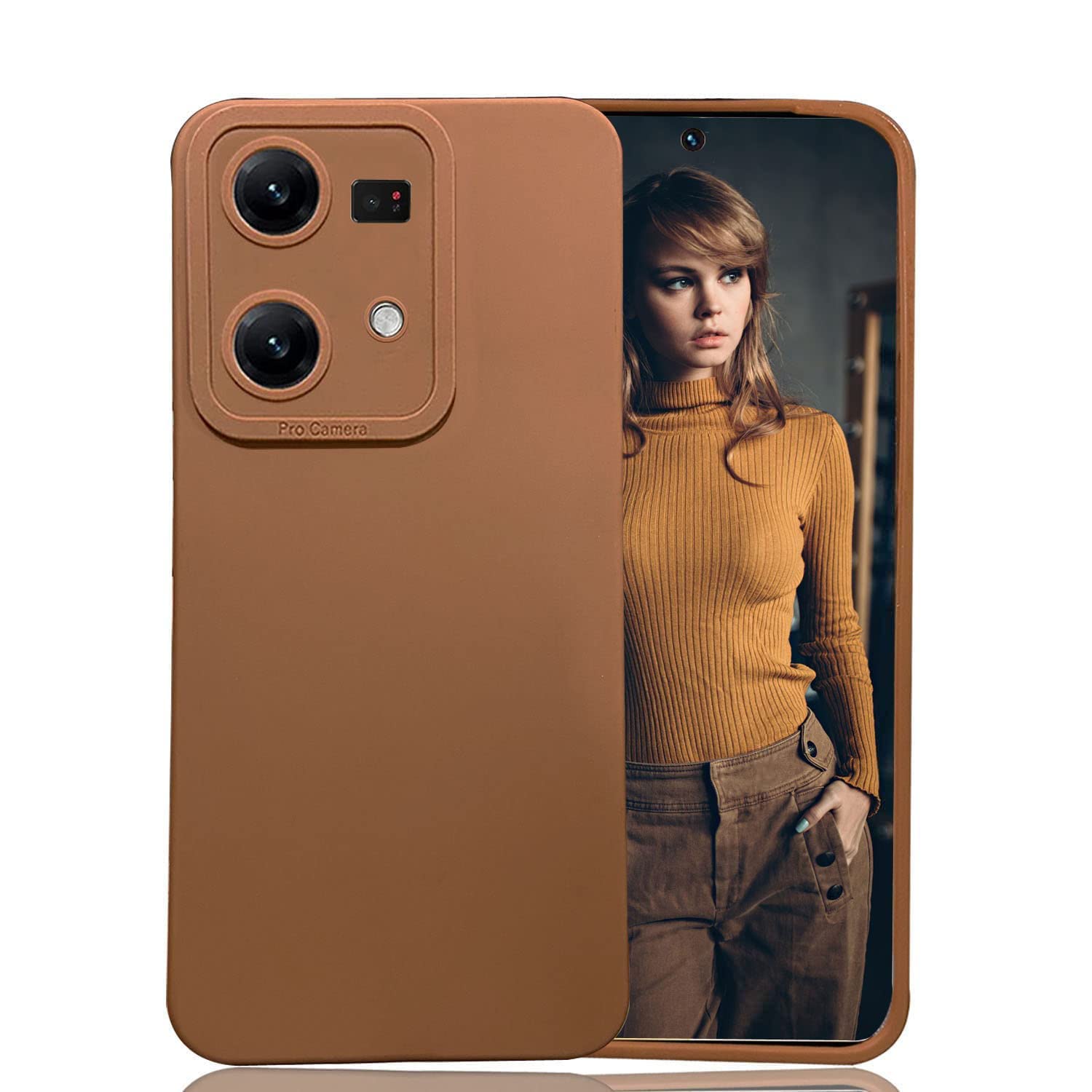 KC Back Cover for Oppo F21 Pro 4G, Shockproof Soft Bumper Silicone Case with Camera Protection (Brown) (B0C42X9L6C) Amazon Price History, Amazon Price Tracker