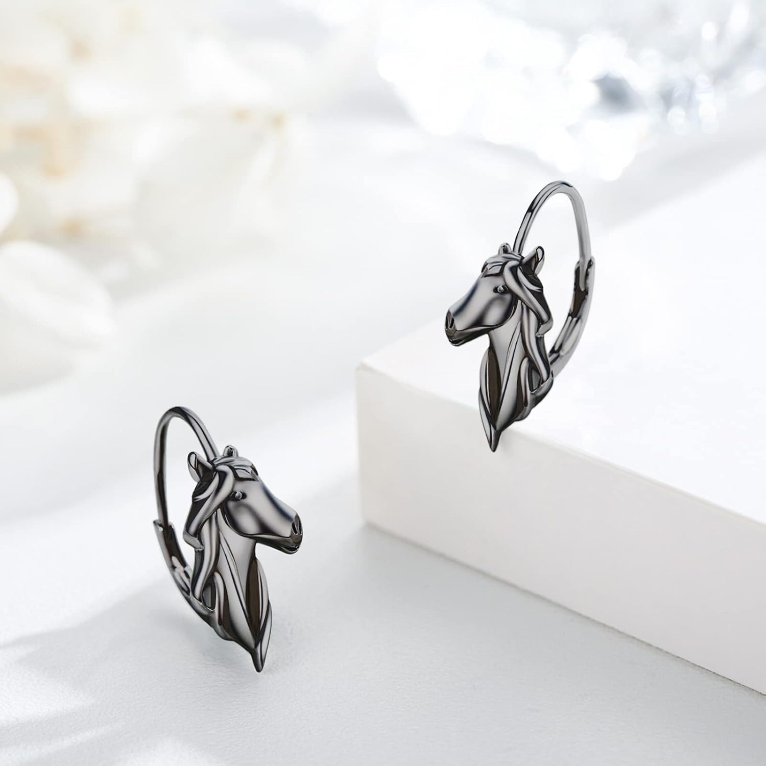 Horse Earrings for Women 925 Sterling Silver Horse Earrings Kentucky Derby Jewelry Gifts for Women - Image 2
