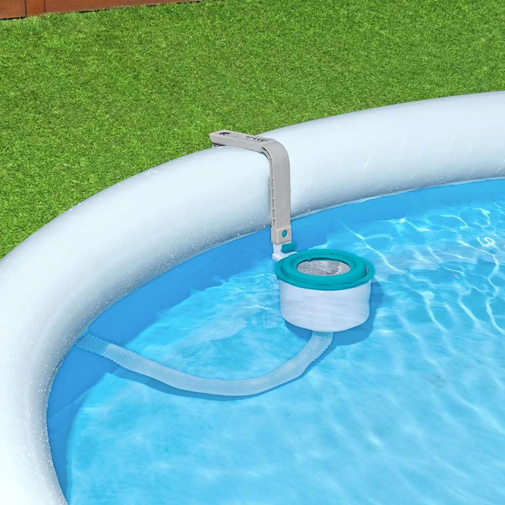 Bestway Flowclear 58233 écumeur Skimmer de Surface Piscine Hors Sol en Plastique résistant à la Corrosion, Panier Filtre réglable pour Filtration Automatique Nettoyage Feuilles débris Eau