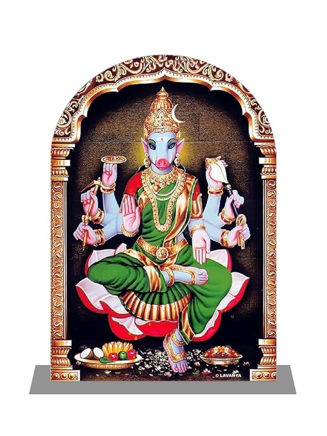 Indianstore4Everyone Varahi Amman Idol for Car Dashboard Home Pooja Office Study Table Decoration Showpiece - 8.00 cm (Acrylic, Multicolor)