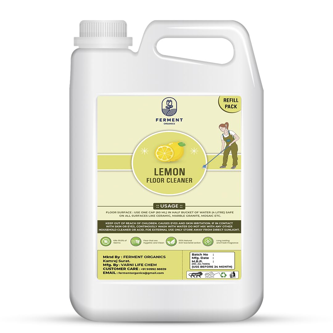 FERMENT ORGANICS Disinfectant Surface Cleaner Refill Pack -5 Ltr Lemon (5000 ml) (B0BZ481X9J) Amazon Price History, Amazon Price Tracker