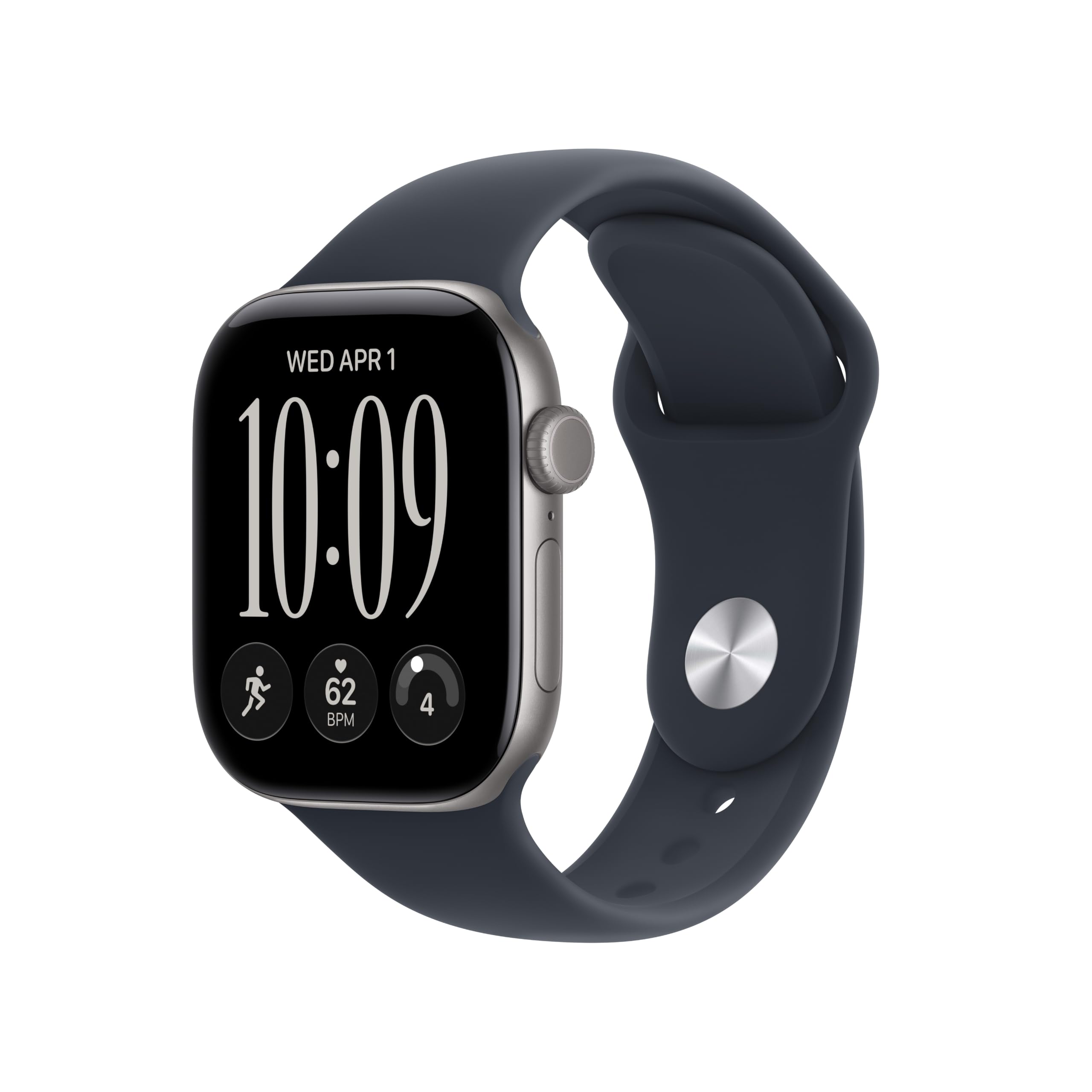 Watch Series 12 GPS 42mm Smartwatch | Space Gray Aluminum Case, Navy Blue Sport Band - S/…