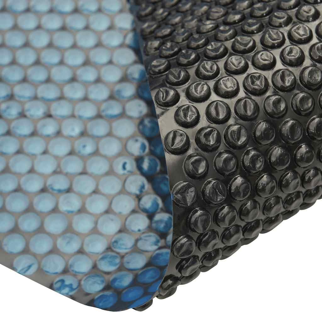 Tomostar Bâche Solaire de Piscine, Bâche à Bulles Couverture Solaire à Bulles pour Piscine PE 488x244 cm Noir et Bleu
