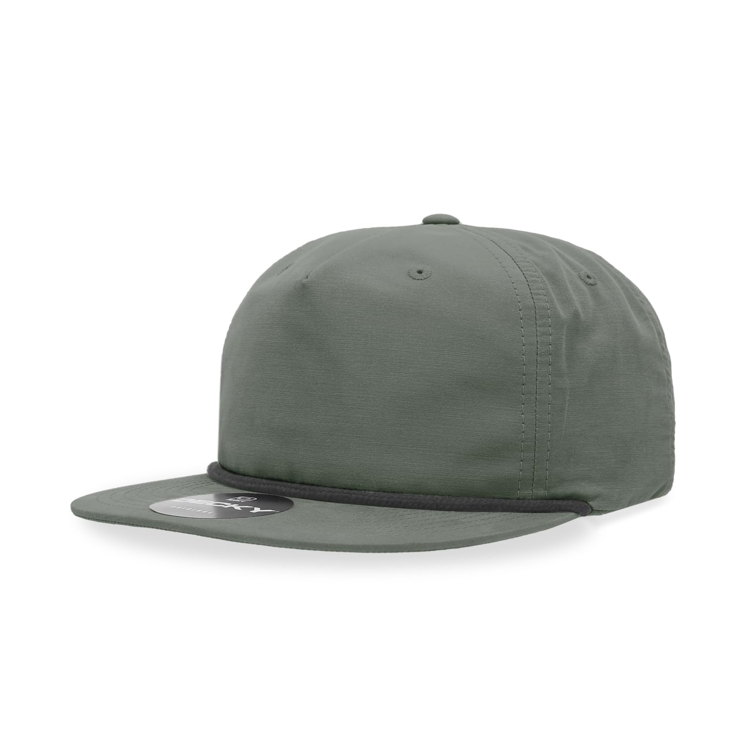 Casquette rope hat Decky 5 panel en coton décontracté kaki loden - 3