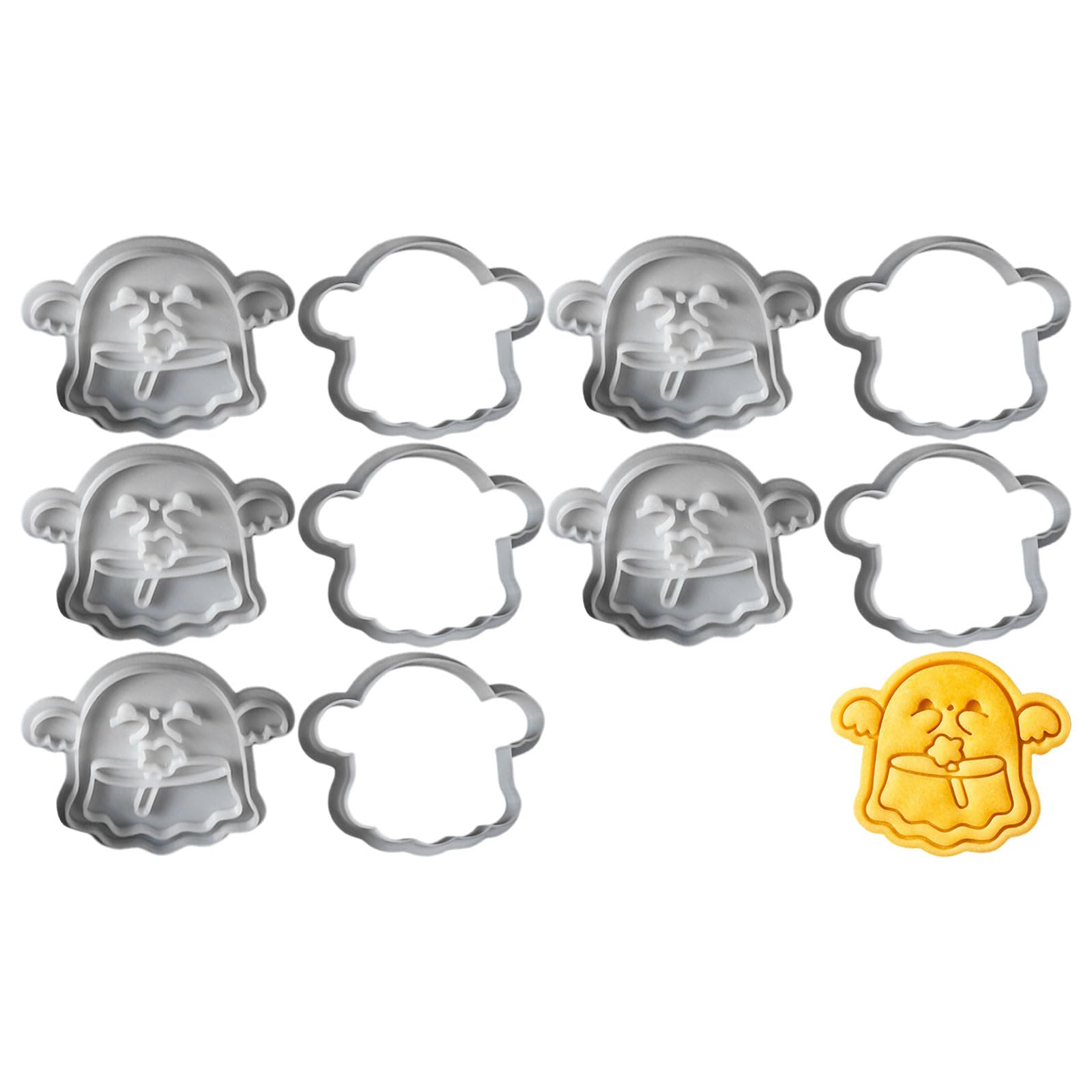 Xinsheinelry 5 Set Halloween Cookie Cookie Press Biscuit Molds Biscuit Molding Kitchen Baking Supplies Dough for Baking Molds Set