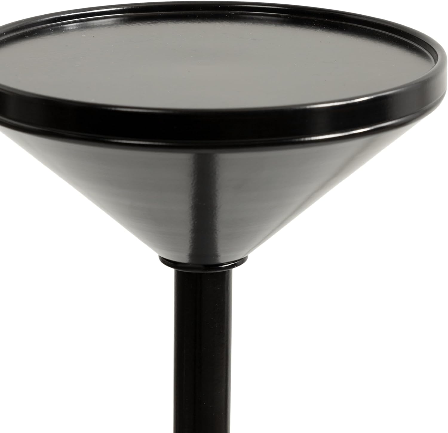 Kate and Laurel Frisk Modern Round Drink Table; 8 x 8 x 23; Black; Metal Martini Table with Pedestal Table Design for Use as Small Indoor Plant Stand or Outdoor Patio Accent Table