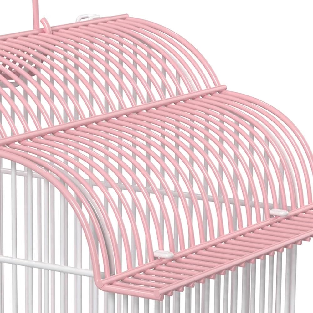 Jaula para pájaros, Jaula para Loros, casa para pájaros, Villa, cajón, chasis, Puertos de expansión, asa, cacatúas, periquitos, gorriones de Java, Jaula de Viaje para pájaros (Rosa, pequeña)