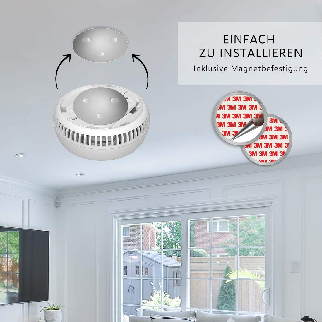ELRO FS1805M | 6-Teiliges Rauchmelder-Set | Magnetisches Befestigungsset | 5 Jahre Batterie & Garantie | Entspricht der europäischen Norm EN14604 | Weiß | Set mit 6 Stück