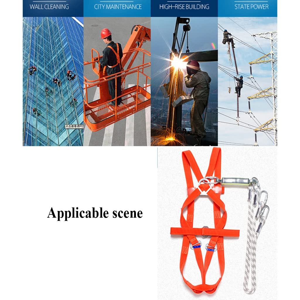 SwaYve Cinturón de Seguridad para Trabajos Aéreos, Arnés de Seguridad de Cuerpo Completo, Kit de Arnés de Seguridad para Escalada, Arnés de Detención de Caídas, para Escalada en Árboles, Montañismo, R
