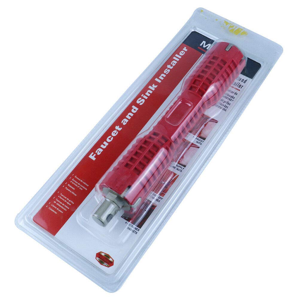 Llave ajustable for fregadero, llave multiusos for fontanería, llave for tuberías, instalador de grifos de fregadero, herramienta for cambiar grifos for fontaneros y propietarios de viviendas, instala