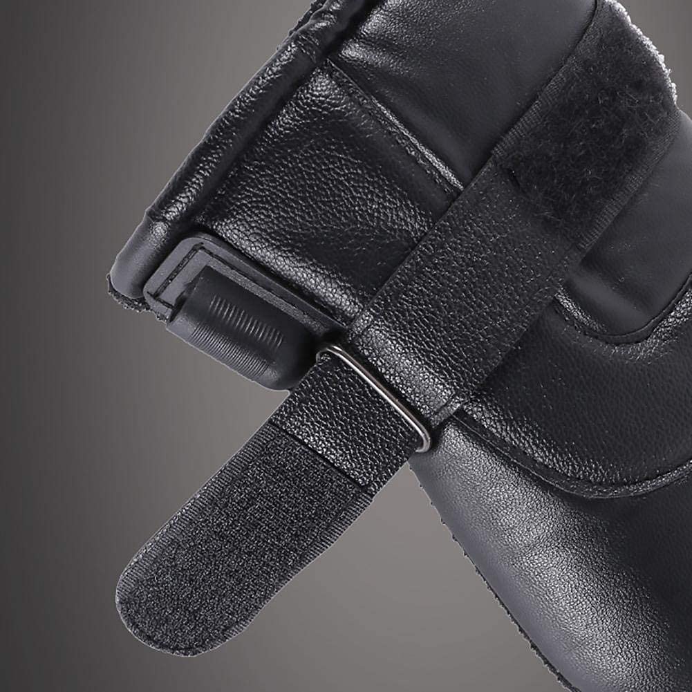 CHEWYNP Guanti Moto Riscaldati Scaldamani Invernali Elettrici Guanti Touchscreen USB Pelle Impermeabile Nero per Donna Uomo Sci Ciclismo