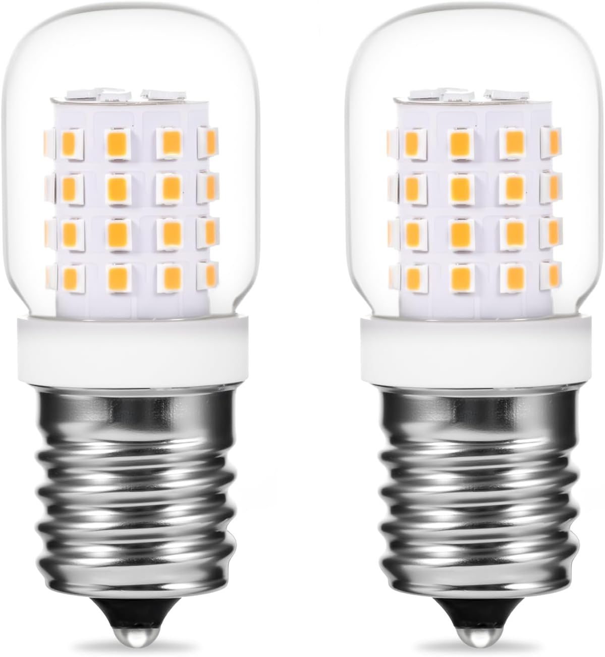 Salt Lamp Bulbs C7 E12 Candelabra Led Bulbs 15Watt Halogen Replacement 6000K White Light for Chandelier, Night Light Bulb, Non-Dimmable, Pack of 8