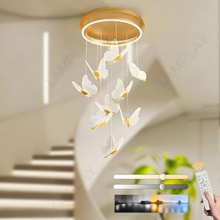 LED-Kronleuchter Schmetterling 9 Pendelleuchte