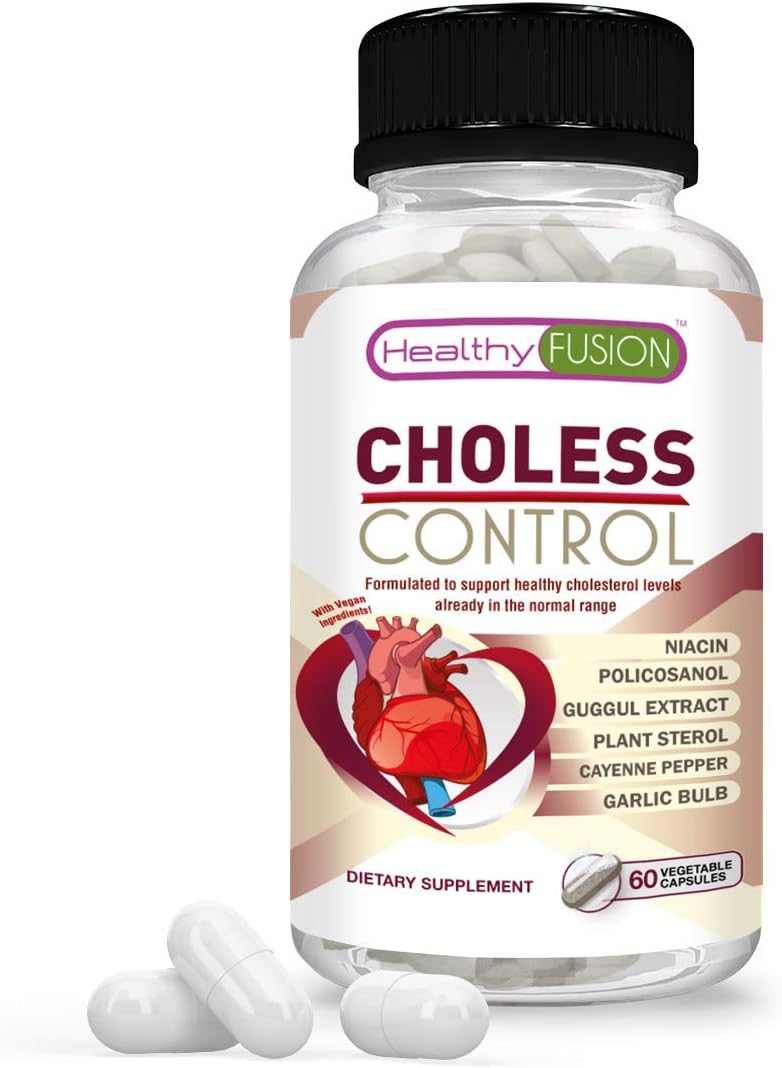 CHOLESS Control - Reduces LDL Cholesterol Level and Increases HDL Cholesterol Level – Ultra Strength Natural Formula – Reduces & Maintains Normal Blood Cholesterol Levels – Proprietary Blend - 60 C.