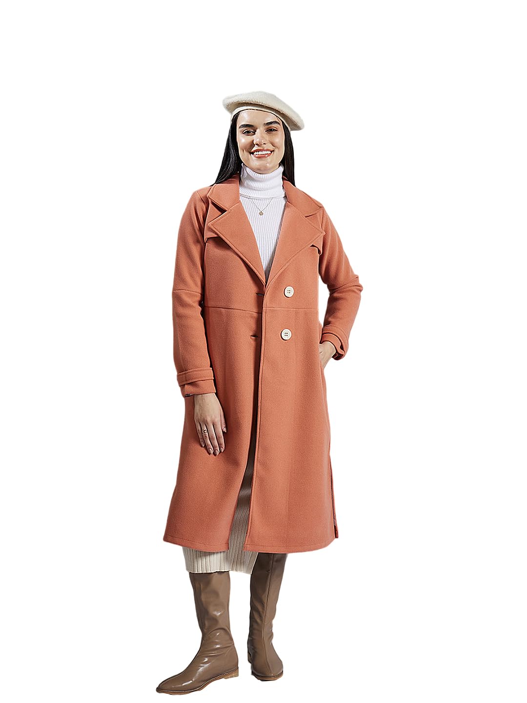 poshbery Peach Wollen Overcoat-picture-20
