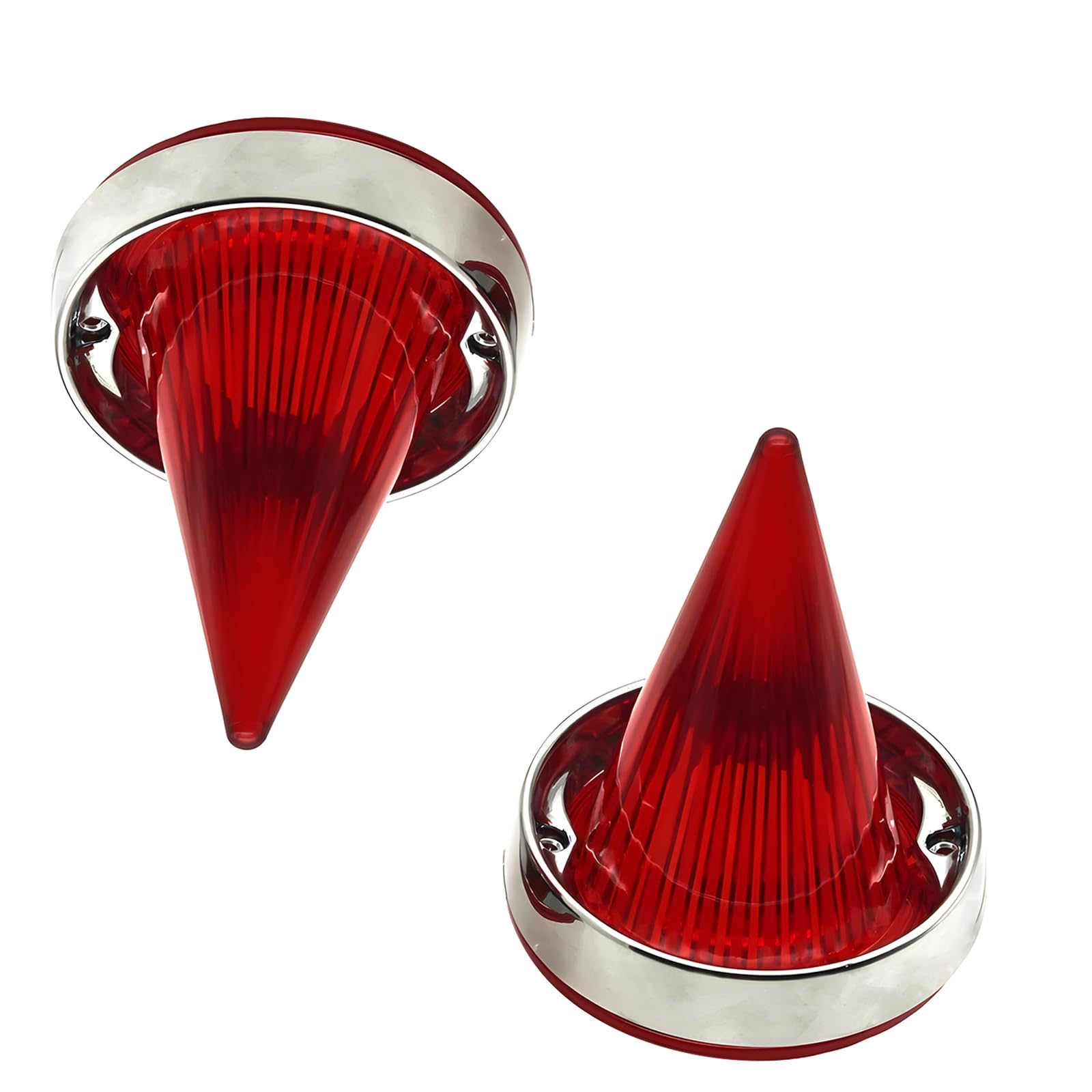 Lot De 2 Verres Clignotants Plats Fumés Pour Harley Touring 1986-2023 - 8,9 Cm, Style Crêpe