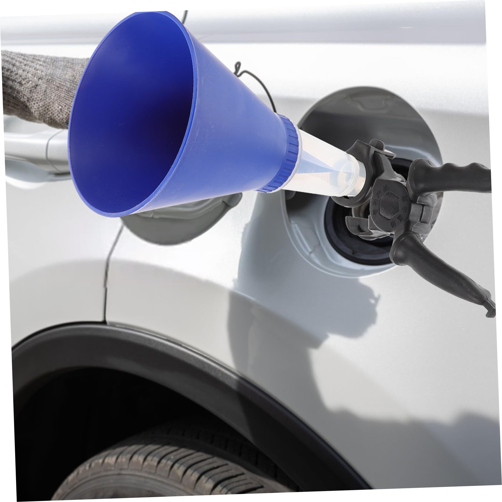 ABOOFAN 2 Pezzi Imbuto per Olio con Bocca Strumento Multifunzionale per Auto Facile da Trasportare per Carburante e Fluidi Colore Blu