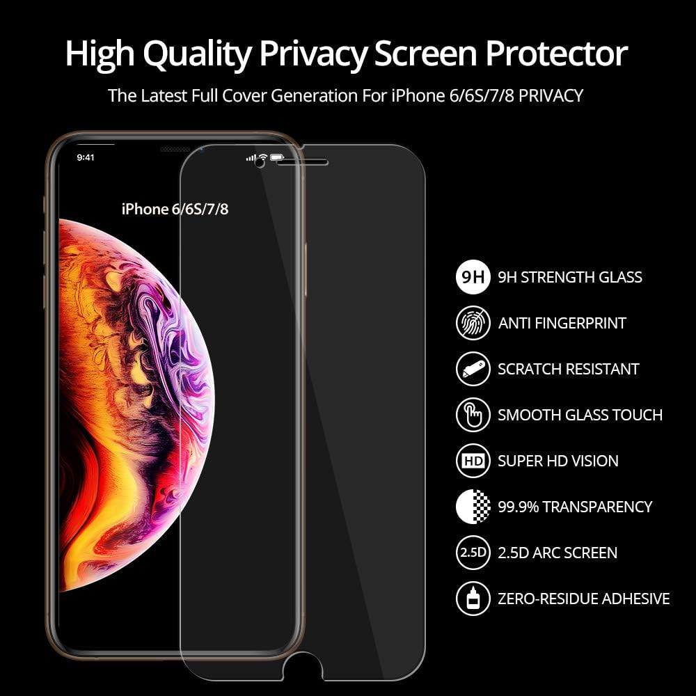 [Ultra Thin version] JOTO iPhone 6 4.7 Premium Tempered Glass Screen Protector (0.15mm thickness, Ultra Transparency, 8-9 H Hardness, Extreme Sensitivity Touch, Anti-smudge, Bubble-free apply) Real Glass Screen Protector Guard exclusive for Apple iPhone 6 4.7 inch (1 Pack)