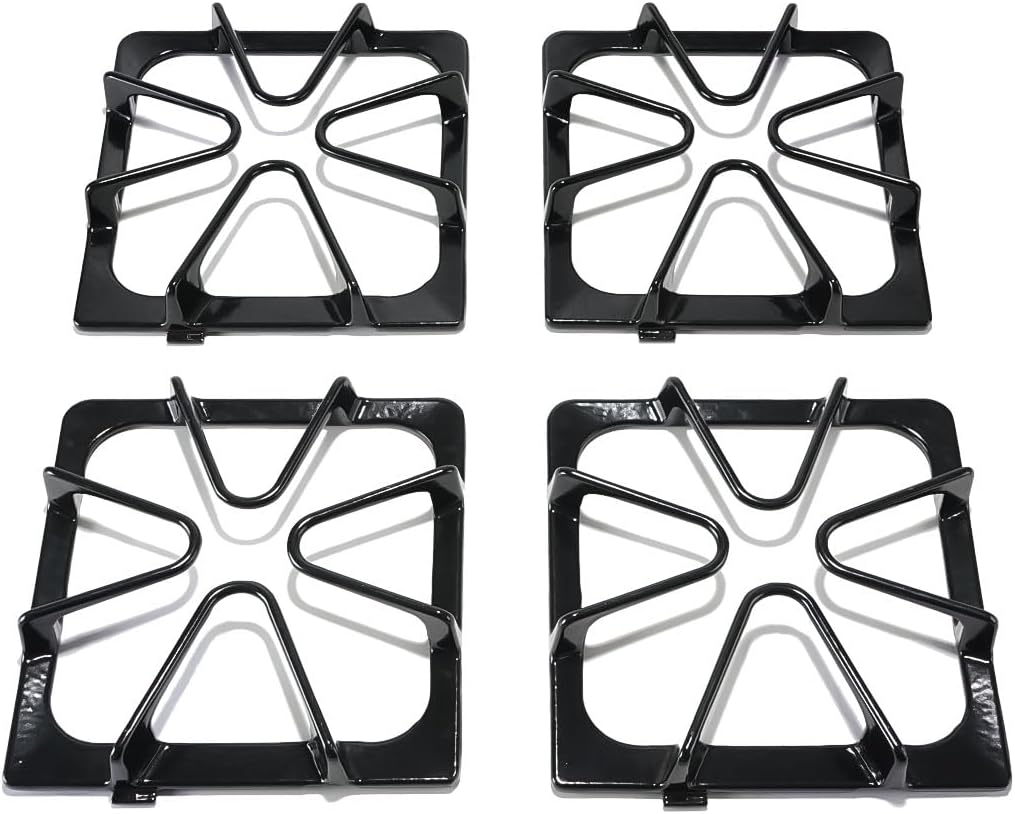 W10447925 Gas Stove Burner Grate Parts for whirlpool Stove-Burner Replacement Parts, Gas Range Rack for Maytag Kenmore etc, 4 Pack