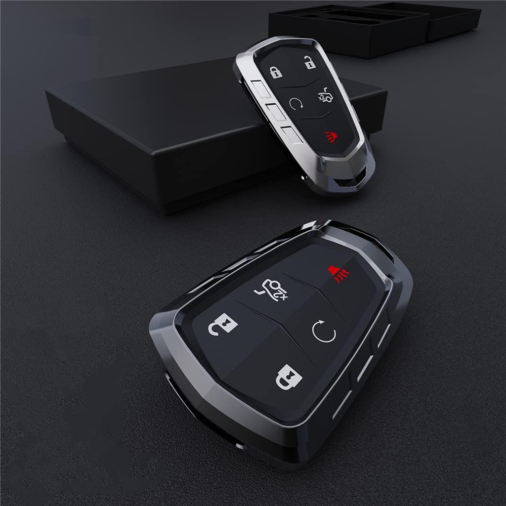 Metal Key Fob Case Cover Fit for Cadillac Escalade CTS SRX XT5 ATS STS CT6 XTS XT4