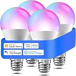 meross Smart Light Bulb, E26 RGB Wi-Fi LED Bulb 60W Equivalent with APP & Voice Control, Compatible with Alexa, Google, Apple HomeKit - Scene & Schedule Lighting, 2 Pack