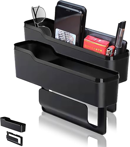Howdcheng Organizador de relleno de espacio para asiento de automóvil, organizador extraíble para automóvil y caja de almacenamiento, relleno de