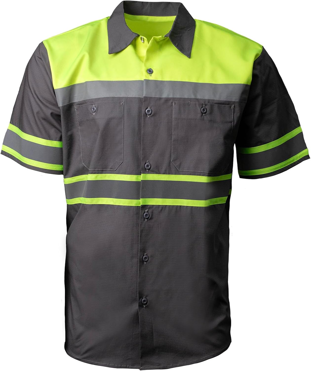 MMCC Men’s Classic Mechanic Work - Button-Down Garage Shirt with Reflective Strip - Roady Red, Rider-Built - Image 5