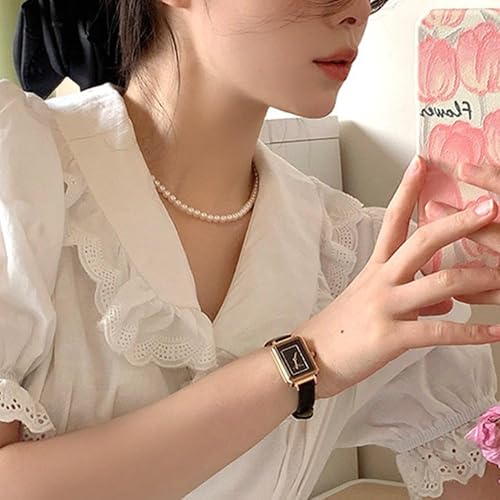 Miniatura 7 de NALISASA Pearl Necklace for Women, 4MM Dainty Round Imitation Pearl Choker Necklace Wedding Pearl Necklace Delicate Jewelry for Women Simple