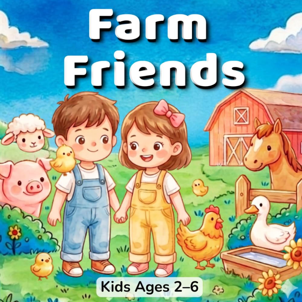 Farm Friends: Max, May and Pip's Story Book Adventure: A Farm Animals Picture Book for Kids Ages 2–6 — Meet 12 Animals, Find Pip, and Learn Every Sound!