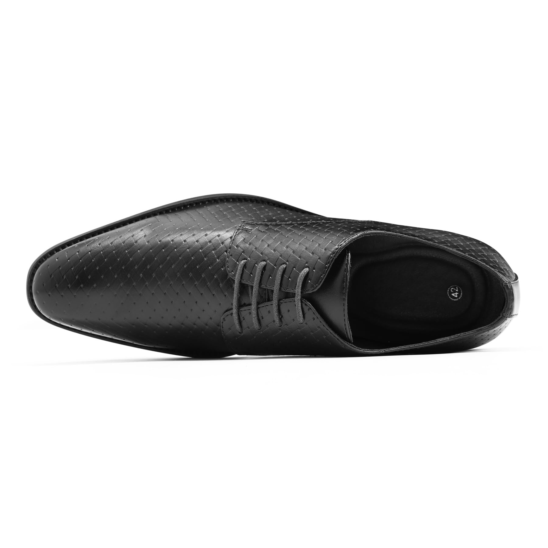 Allthemen Męskie sznurowane tkane skórzane buty derby formalne półbuty Oxford sukienka buty klasyczne zwykłe buty biznesowe