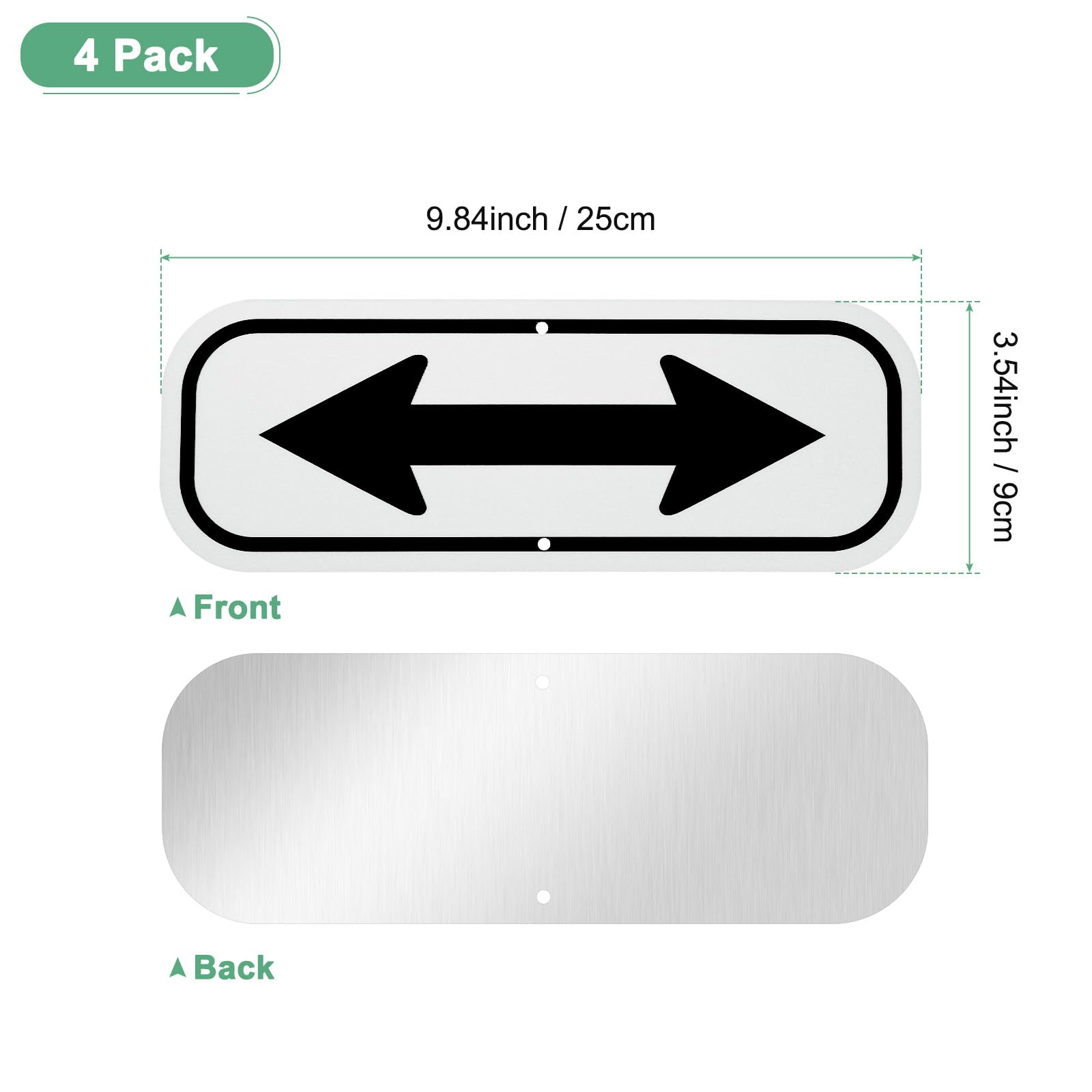 M METERXITY 4-Pack Black Arrow Signs - Image 3