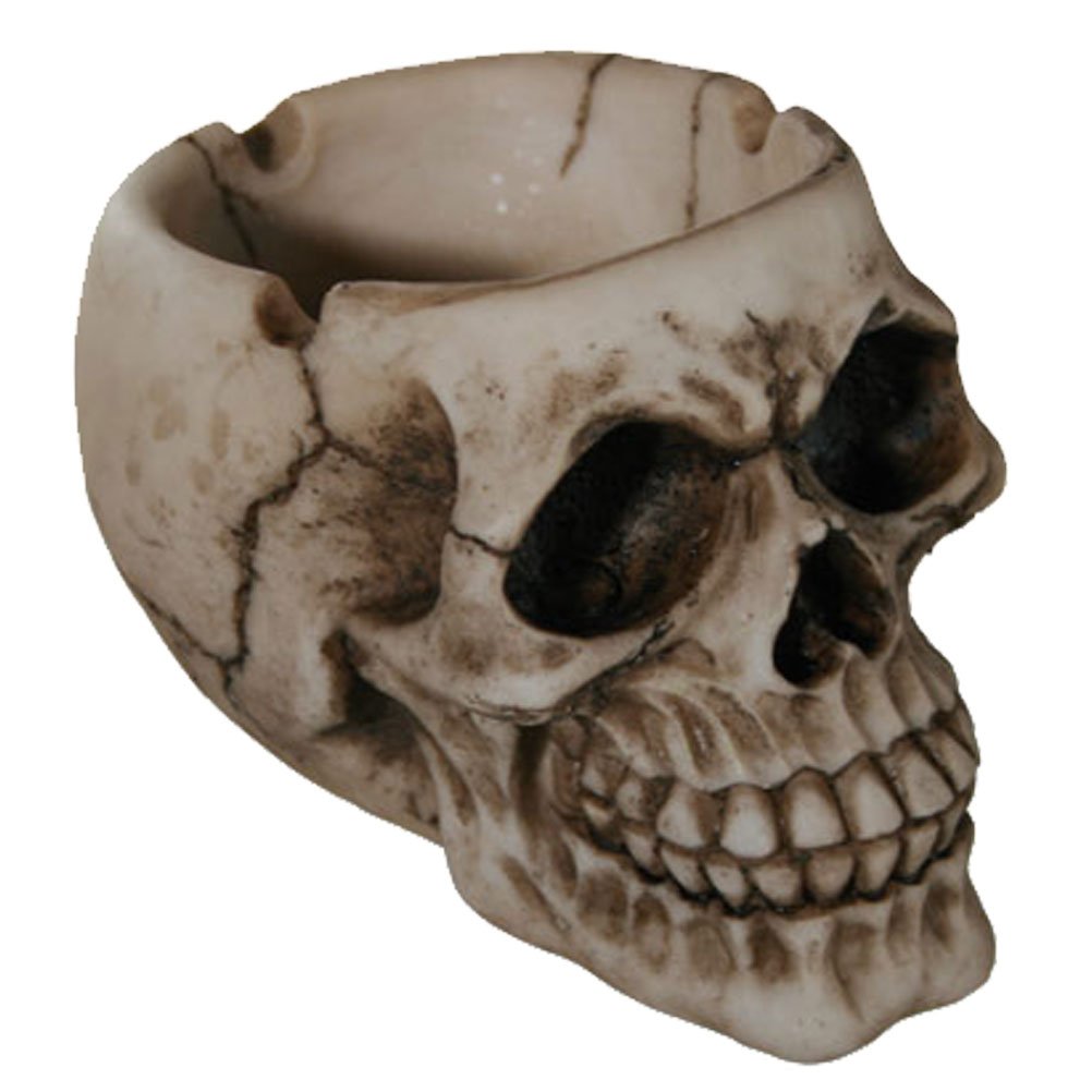 OOTB Skull Ashtray, Polyresin, Multi-Colour, 10 x 6 x 12 cm