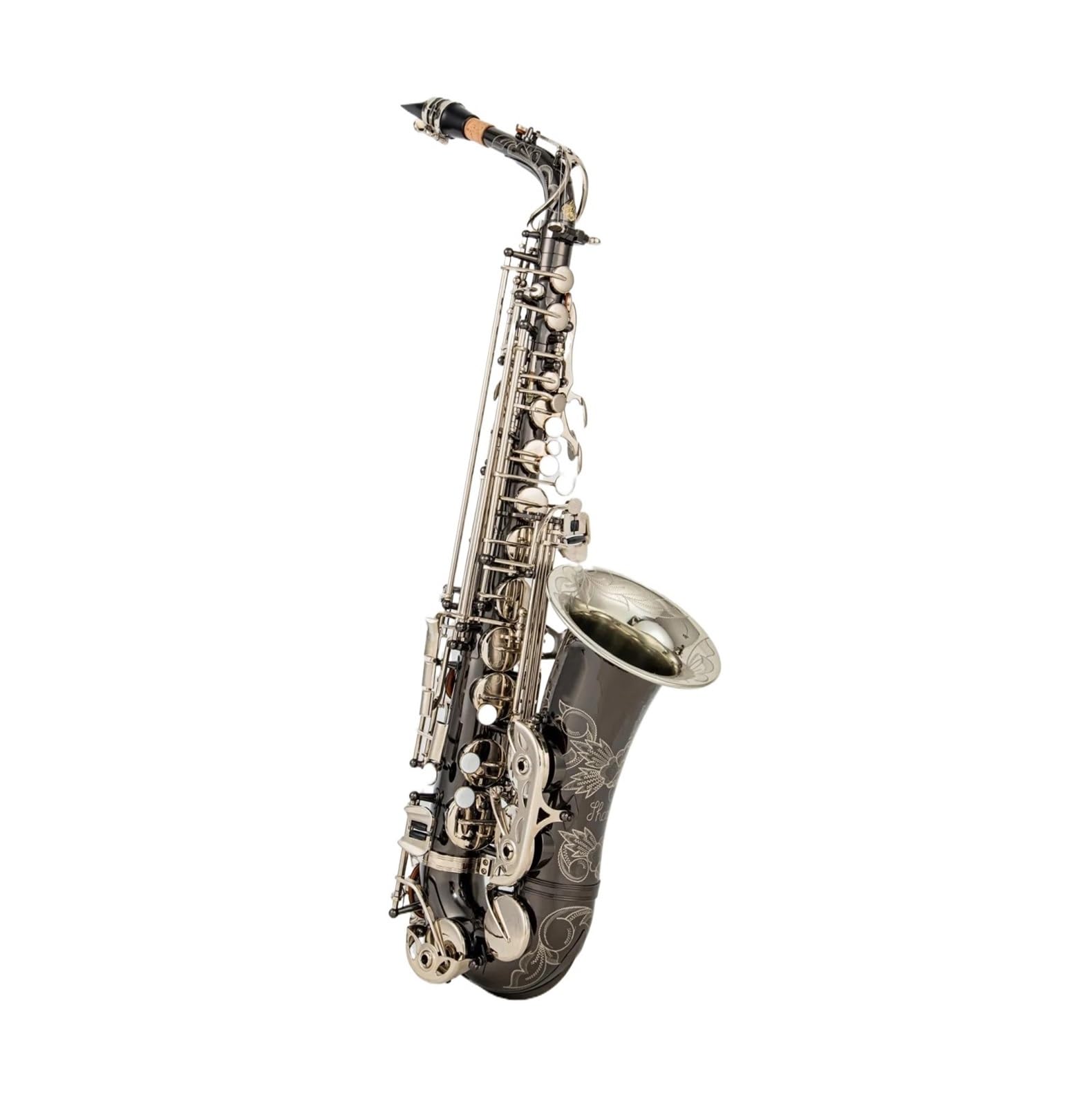 Professionale Sassofono Sassofono Contralto Nero in Lega di Nichel Argento Contralto Sax Strumento Musicale in Ottone con Custodia Bocchino