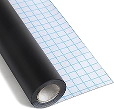 BESTOOL Film pour tableau noir autocollant noir, 43 x 300 cm, film pour craie autocollant, film pour tableau noir autocollant noir mat comme tableau pour le mur ou tableau de bricolage
