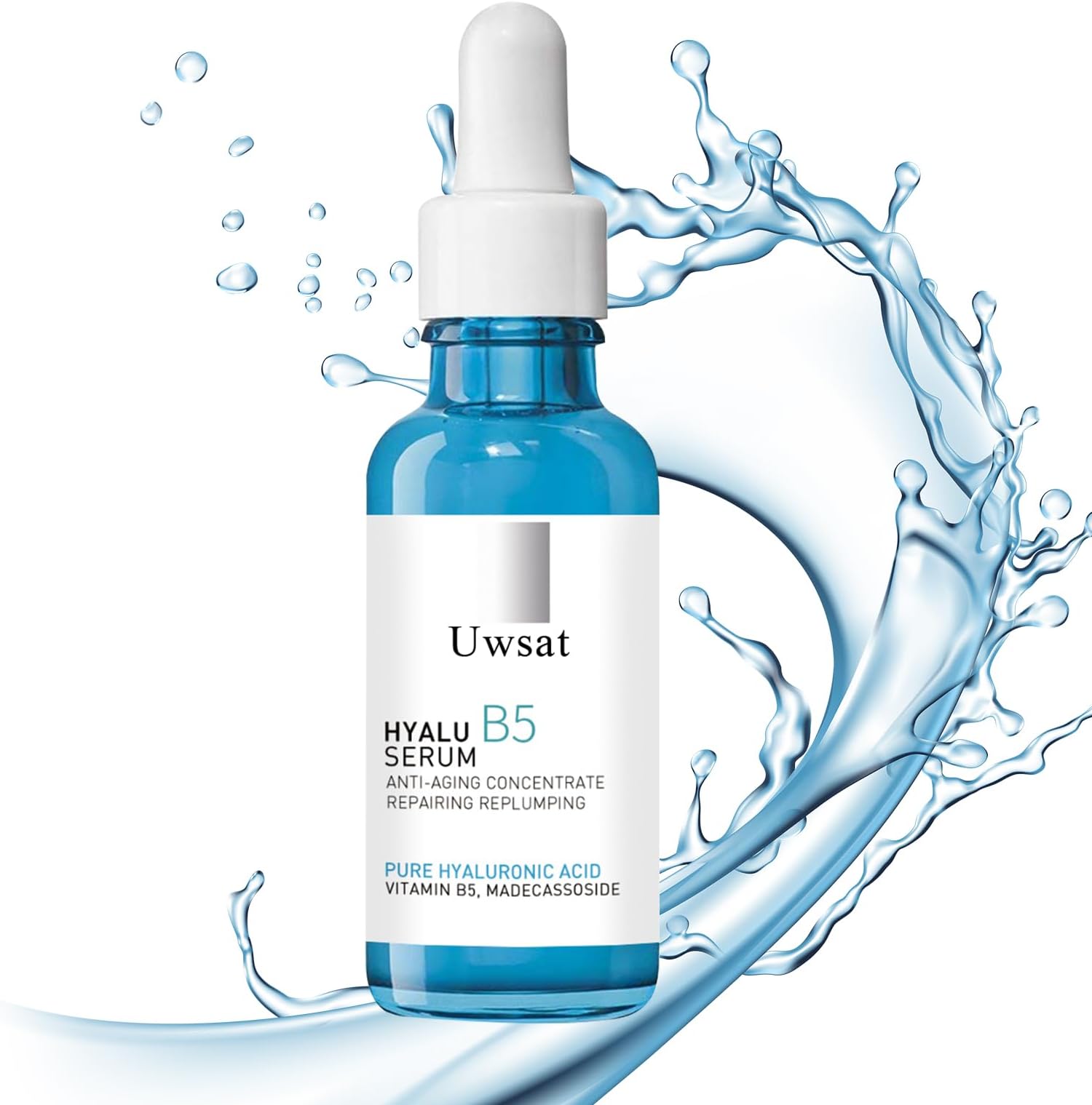 Uwsat Hyaluronic Acid Serum For Face With Vitamin B5, Anti