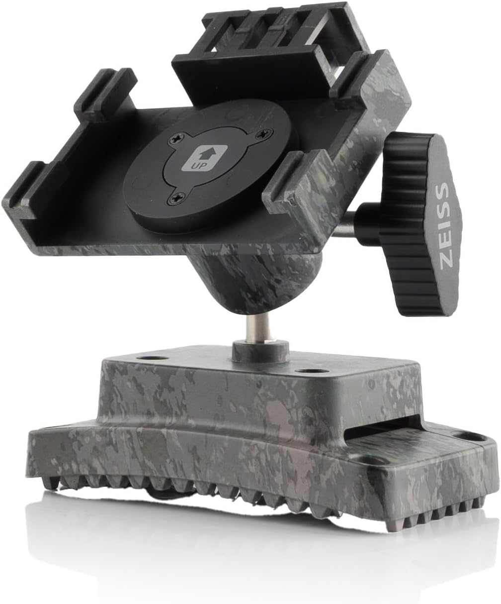 Zeiss Supporto di Montaggio per Fototrappola Secacam 3 & 1, Testa Pivotante 360°, Bloccabile, Impermeabile, Fissaggio Stabile e Discreto, Alberi, Muri, Pali, Recinzioni