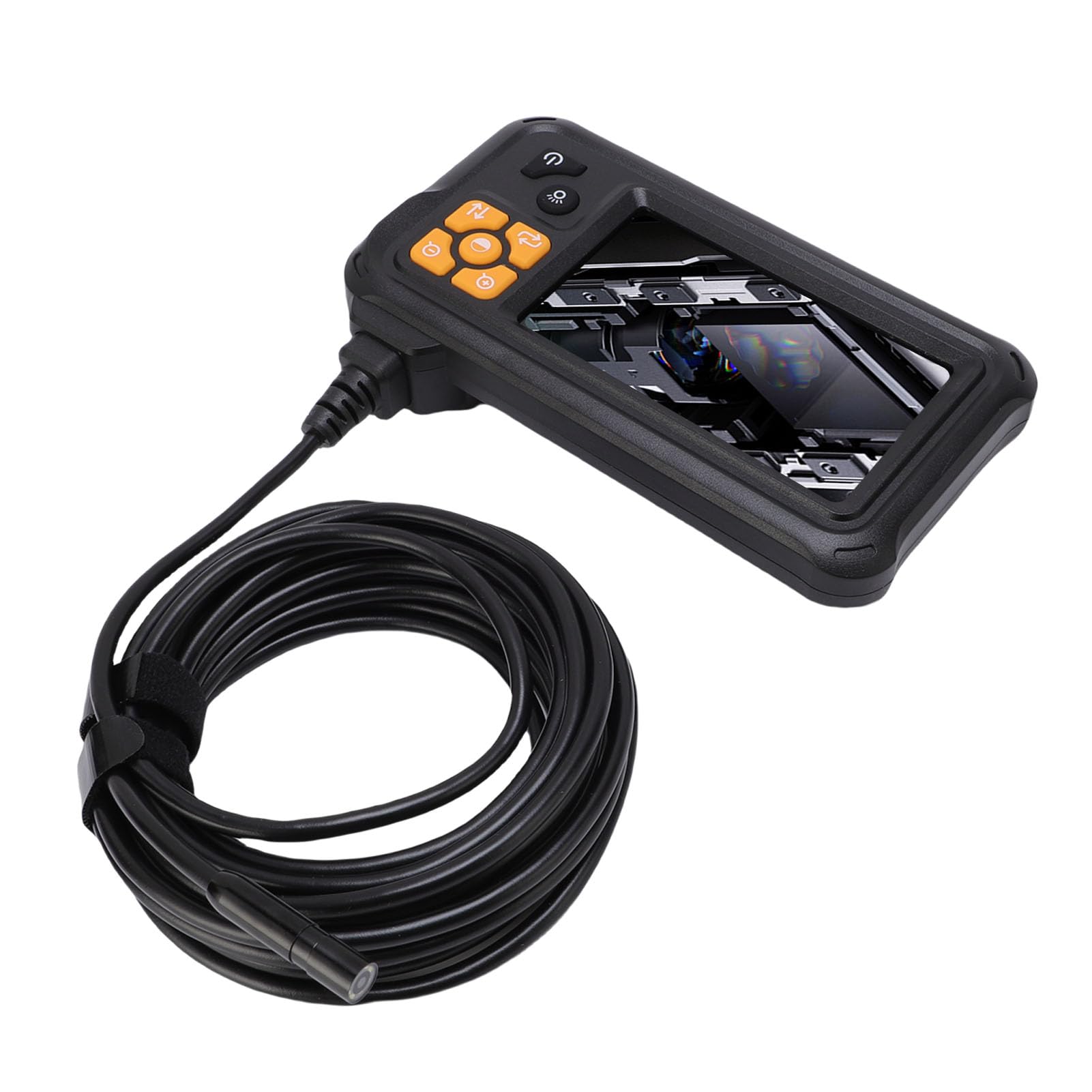 Fafeicy Kamera Endoskopowa z 4,3-calowym Ekranem LCD 1080P HD 8 Mm Półsztywny Kabel IP67 Wodoodporny do Kontroli Pojazdów i Domu (10 m / 32,8 stopy)