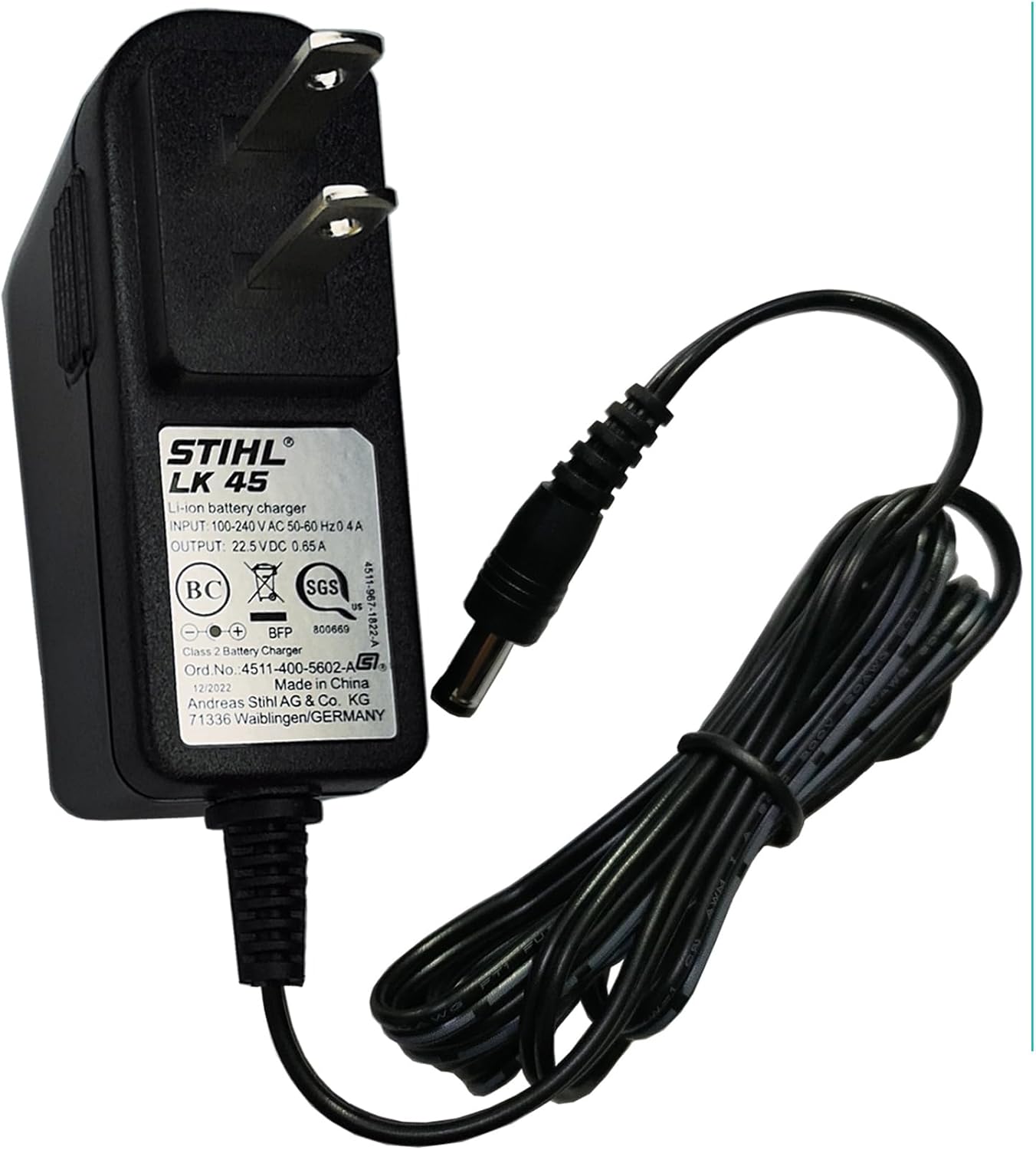Warranty information and international plug adapters