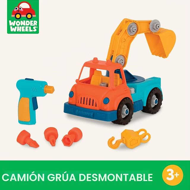 Foto 6 de 8 de Battat camión grúa Desmontable Wonder Wheels con Taladro de Juguete