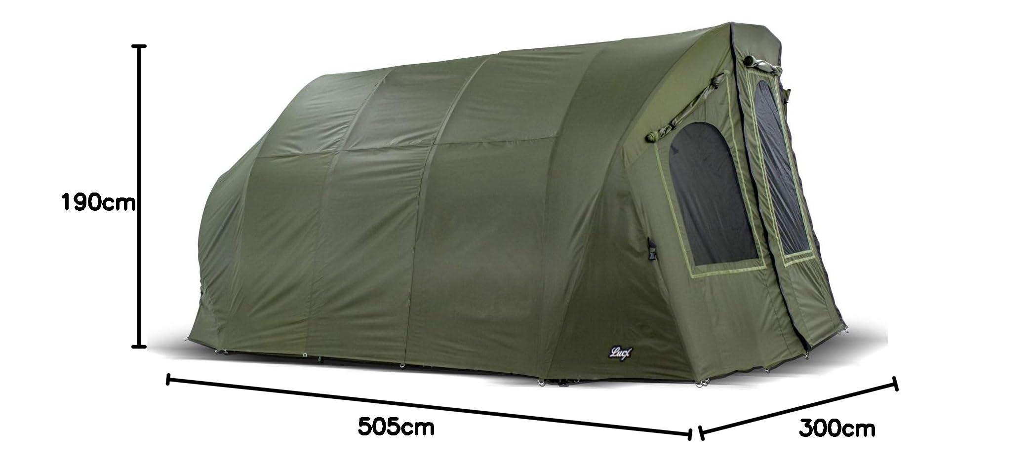 Lucx Bigfoot Bivvy Angelzelt für 4-6 Mann - wasserdichtes XXL-Karpfenzelt mit Innenkabine, Überwurf (Winterskin), herausnehmbarer Bodenplane & 10.000 mm Wassersäule