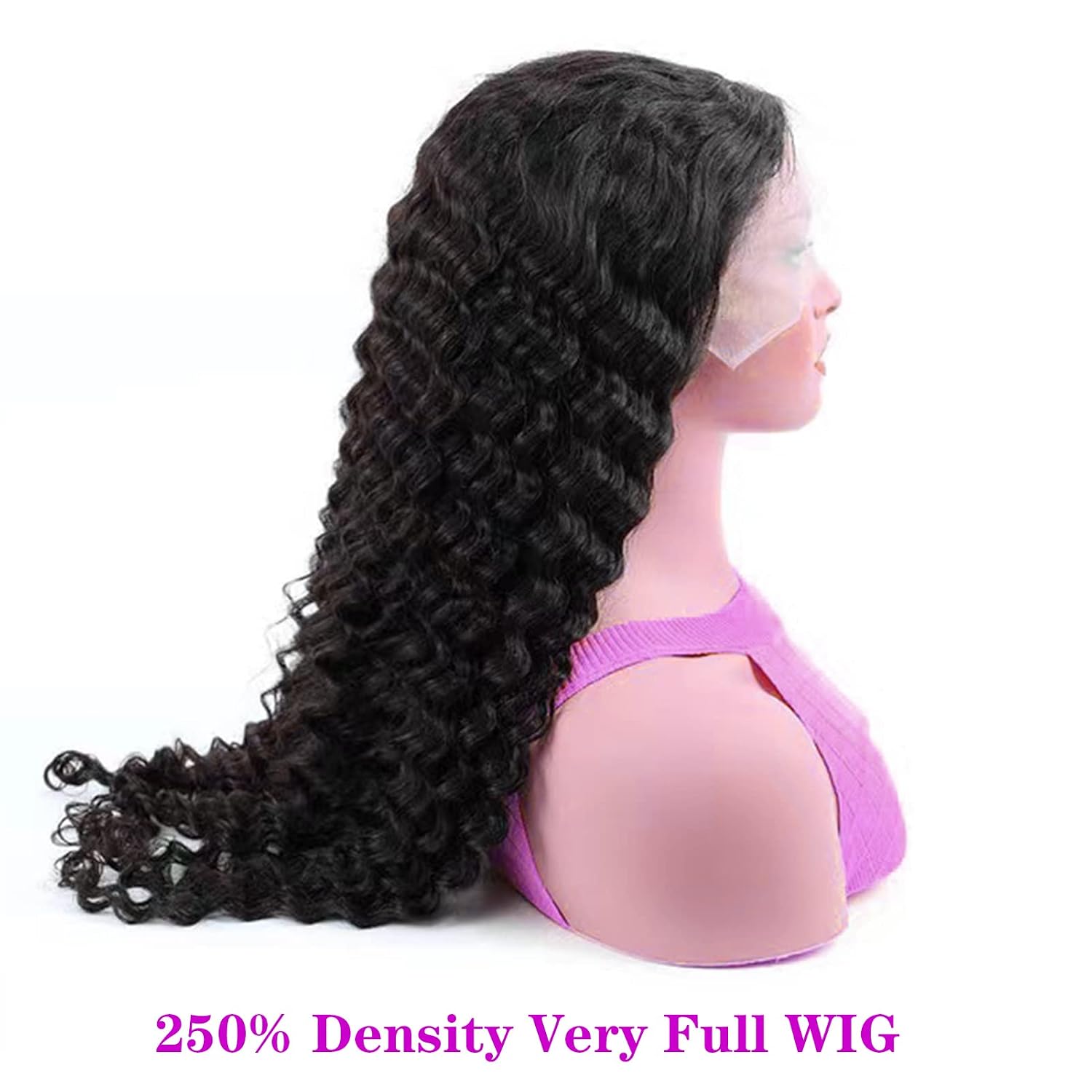 250% Density Deep Wave Lace Front Wigs Human Hair13×4 Deep Curly Lace Front Wigs Human Hair Wigs for Black Women Brazilian Wig Glueless Pre Plucked with Baby Hair