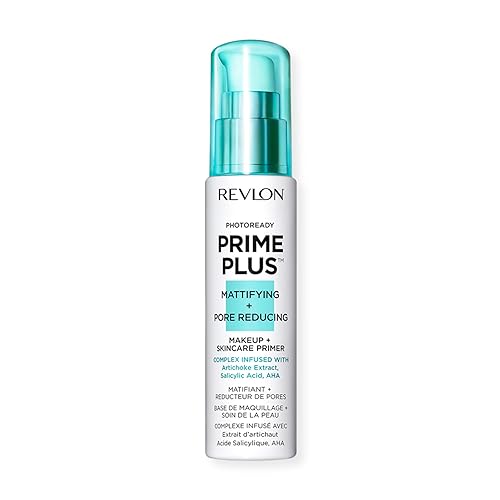 Revlon PhotoReady Prime Plus - Maquillaje facial para todo tipo de piel, difumina y rellena en líneas finas, infundido con ácido salicílico y AHA,