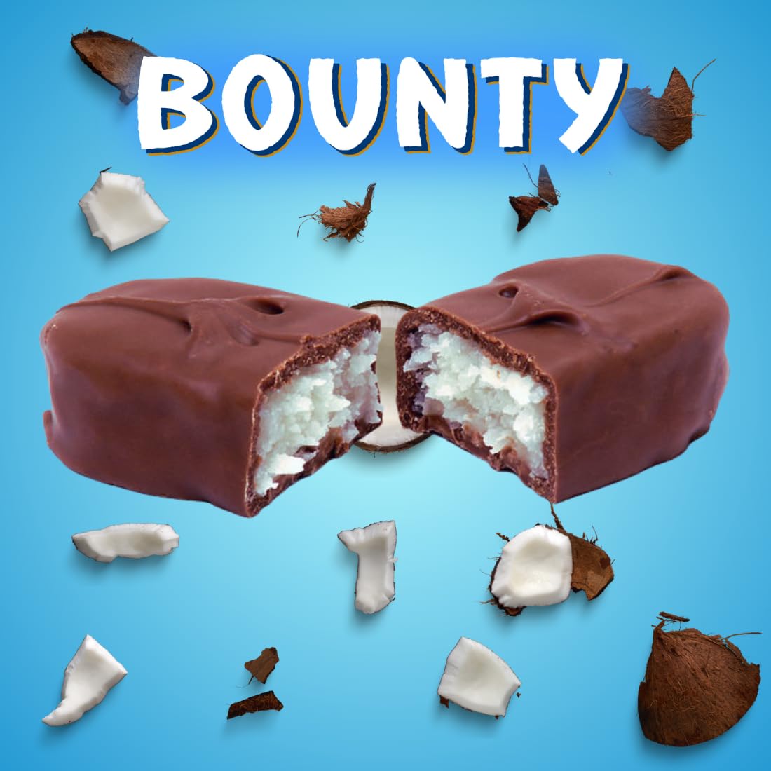 BOUNTY Minis | Sachet de 640g de chocolat | Environ 60 bonbons au chocolat emballés individuellement | Prêt à Offrir pour la Fêtes des Mères