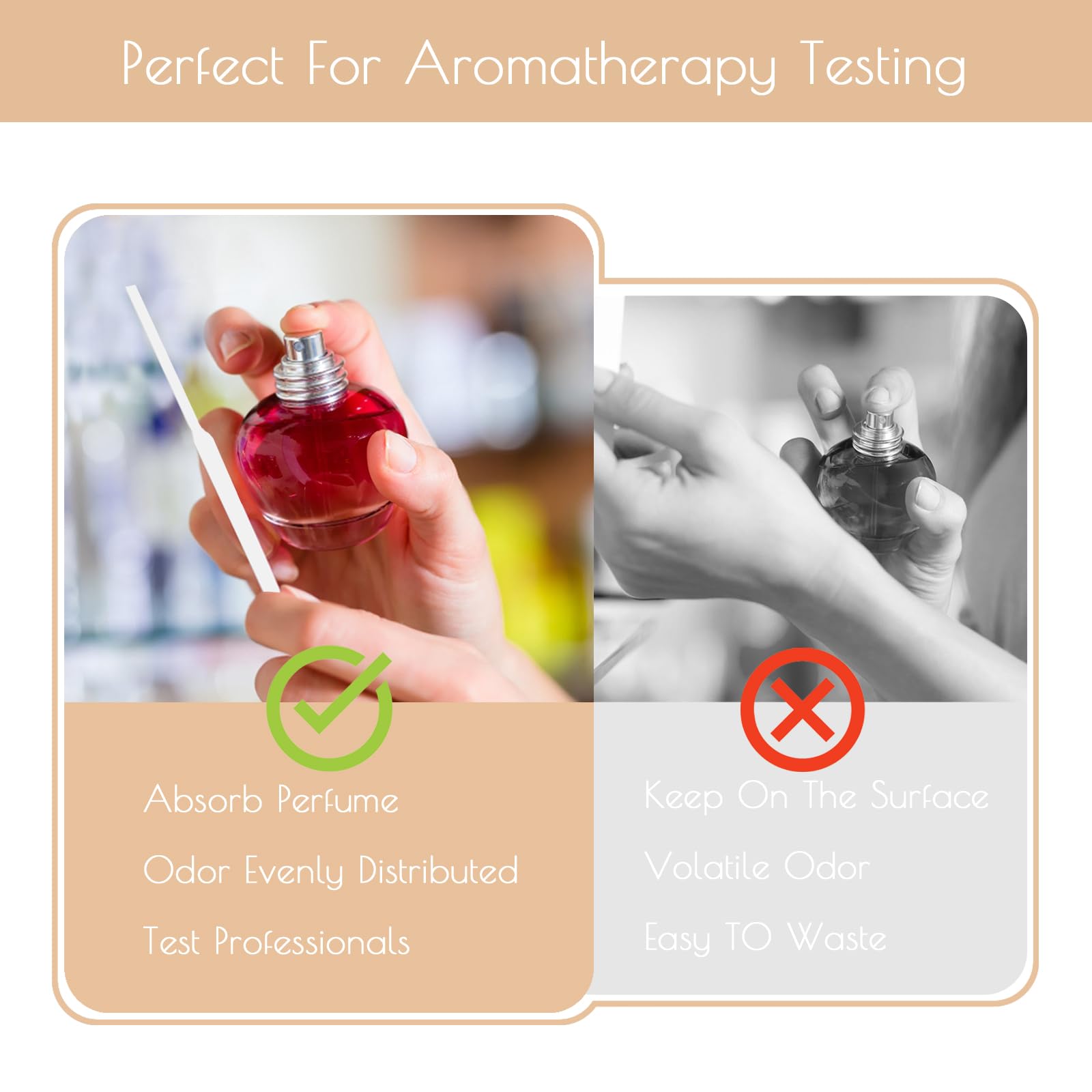 HOSSINA 400 Strisce Tester Per Profumi E Aromaterapia - Carta Assorbente 15x1,2 Cm Per Oli Essenziali