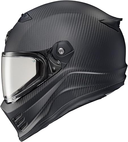 Miniatura 3 de ScorpionEXO Covert FX Carbon Fiber - Casco integral de motocicleta estilo Street Fighter con bolsillos para altavoces con Bluetooth, certificación
